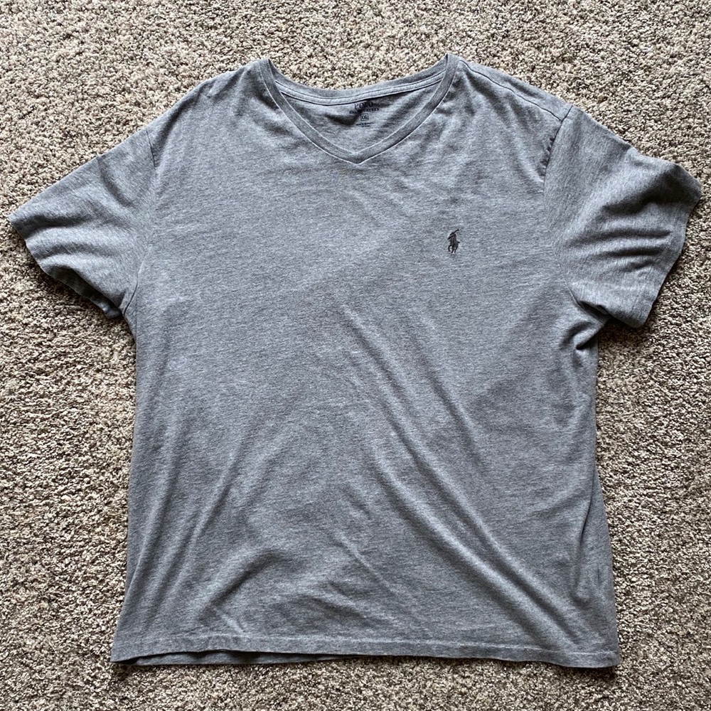 Men’s Grey Polo V-Neck Tee